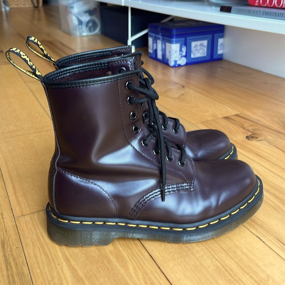Dr. Martens burgundy Combat Boots